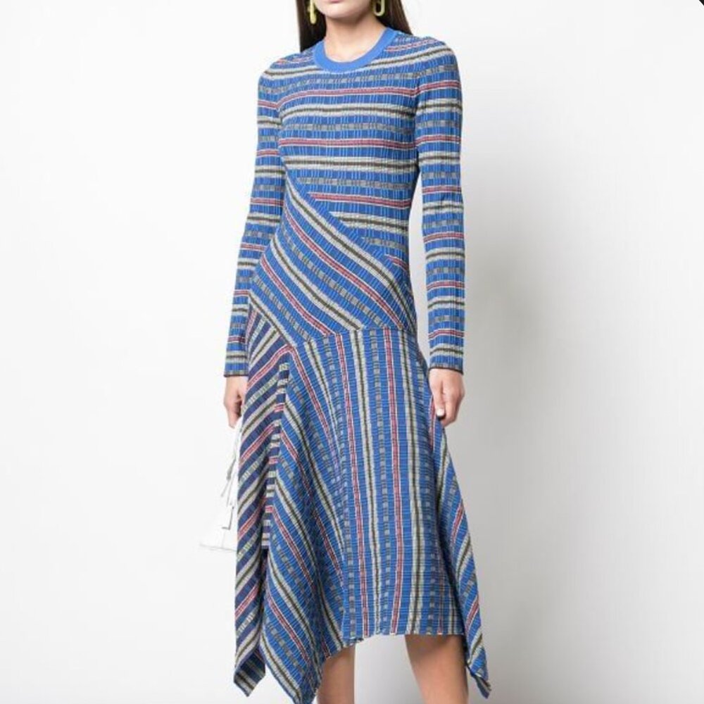 Opening Ceremony Rib knit midi sweater dress - blue Size XS